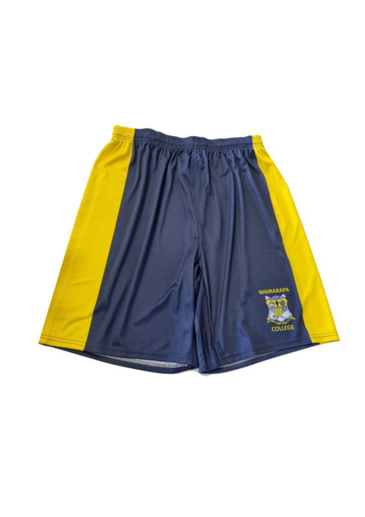 Wairarapa College Prem Basketball Short Navy/Yellow