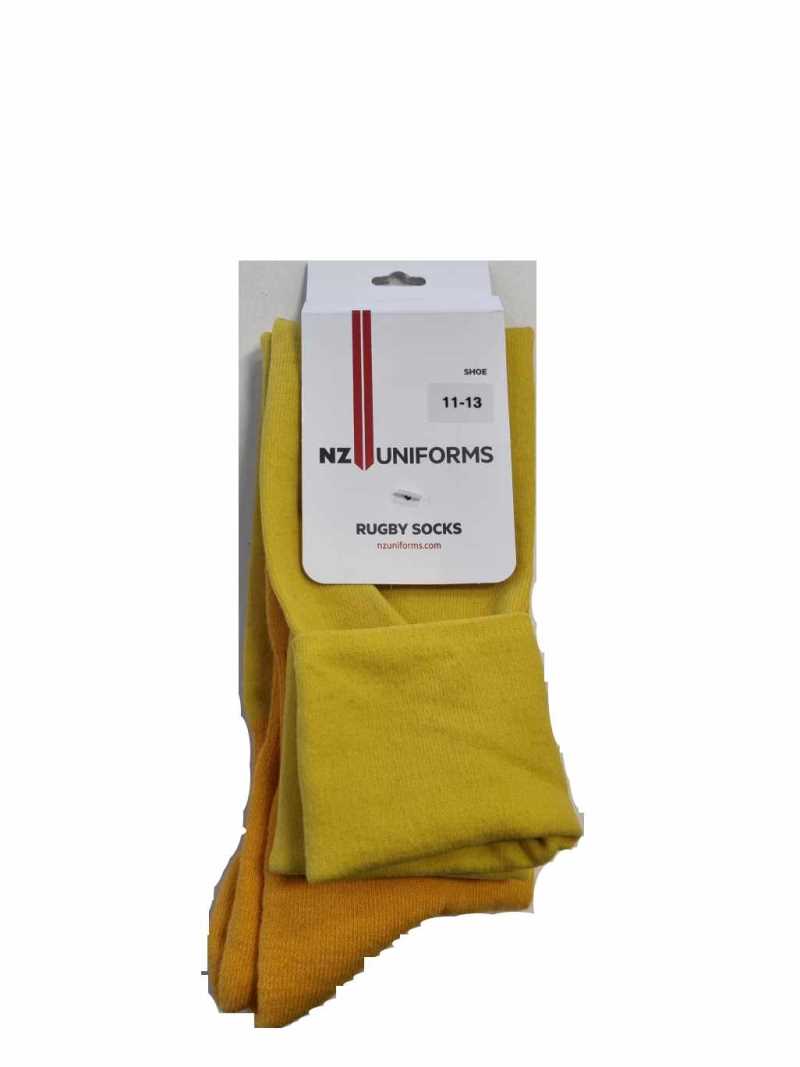 Wairarapa College 1st X1 Sports Socks Yellow 11/13