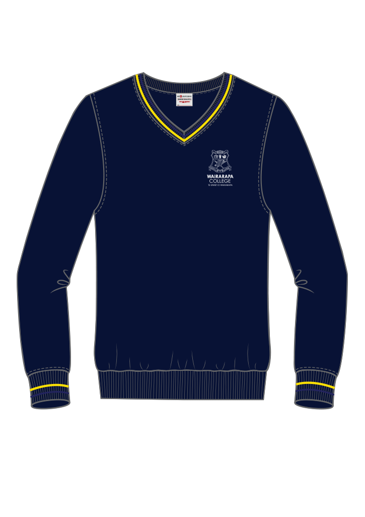 Wairarapa College Jersey Navy/Yellow