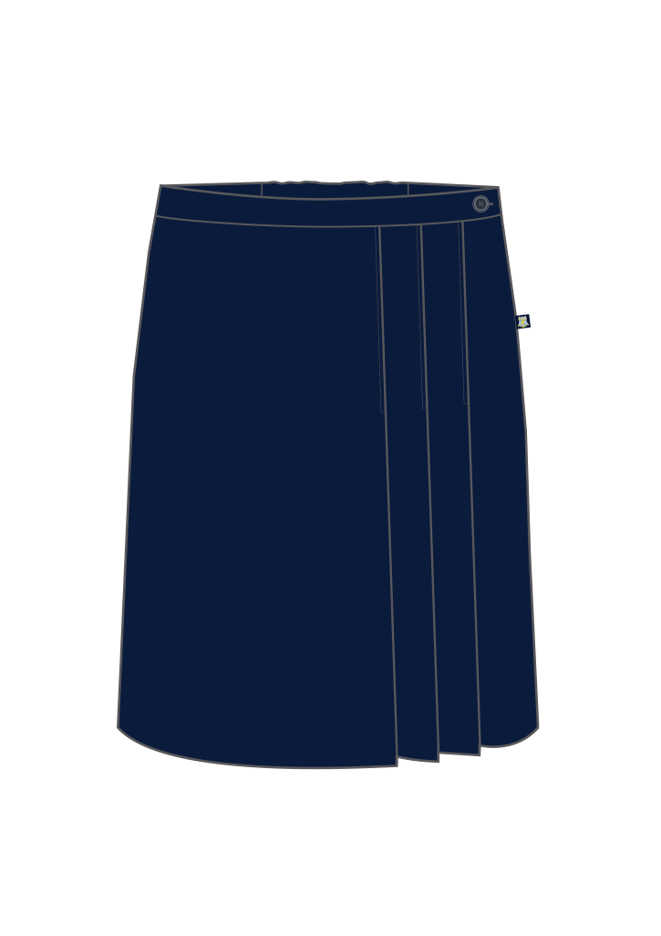 Wairarapa College Mid-Length Skirt Navy
