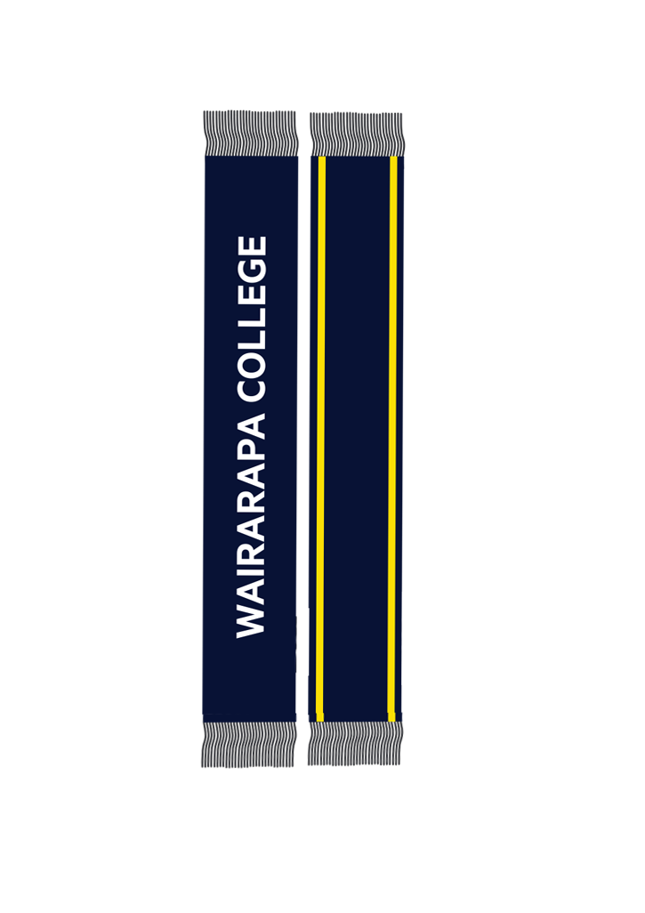 Wairarapa College Scarf Navy/Yellow 1SZ
