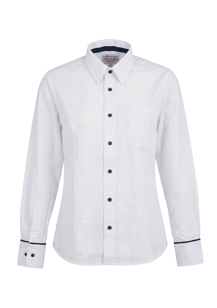 Wairarapa College LS Shirt White/Navy