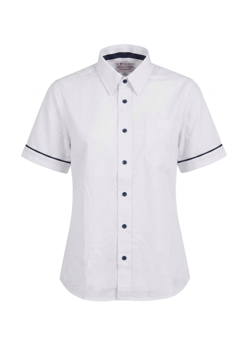 Wairarapa College SS Shirt White/Navy