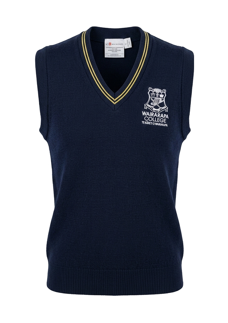 Wairarapa College Vest Navy/Yellow