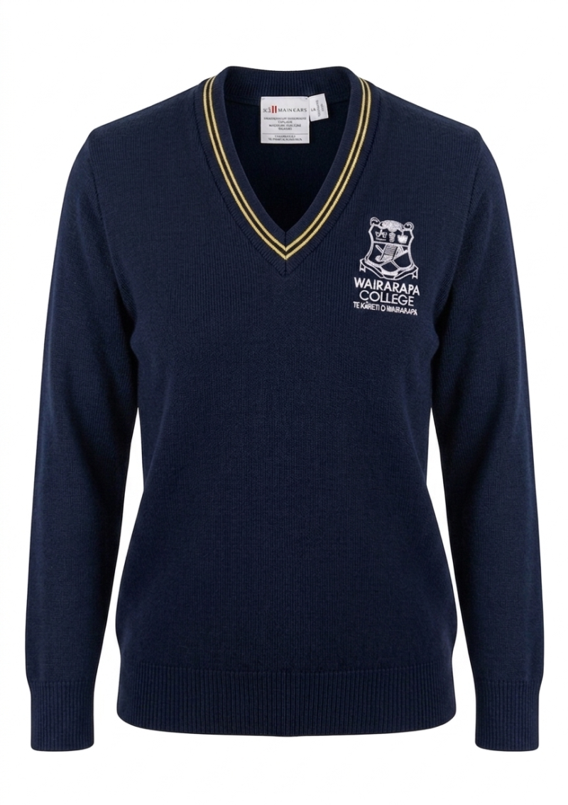 Wairarapa College Jersey Navy/Yellow