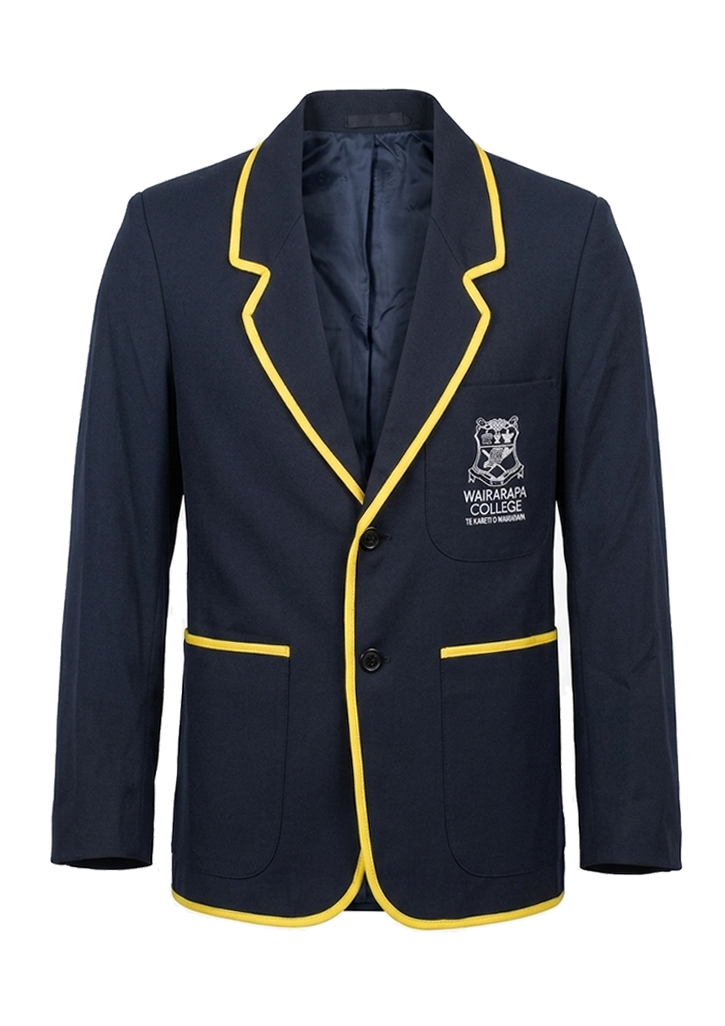 Wairarapa College Blazer Navy/Yellow